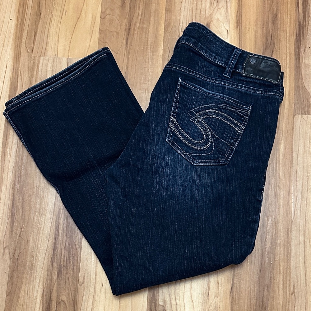 Silver Jeans Women's Dark Indigo Boot Cut Jeans